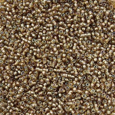 Toho Round Seed Bead 11/0 Inside Color Lined Sand Topaz 19g Tube (279)
