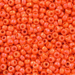 Miyuki Round Seed Bead 6/0 Opaque Orange AB 20g Tube (406R)