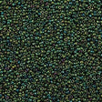 Miyuki Round Seed Bead 15/0 Metallic Dark Green Iris 2-inch Tube (1961)