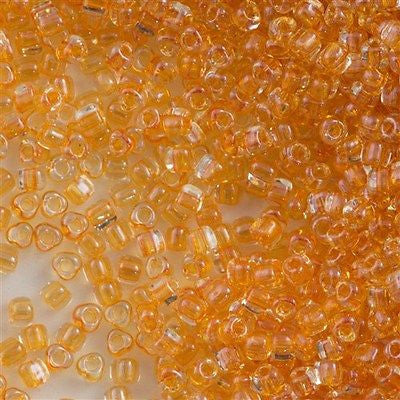 Miyuki Triangle Seed Bead 8/0 Inside Color Lined Apricot 23g Tube (1107)