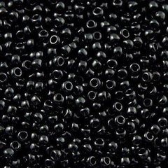 50g Toho Round Seed Beads 6/0 Opaque Black (49)