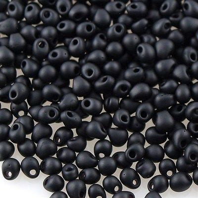 Miyuki Drop Fringe Seed Bead Opaque Matte Black 10g (401F)