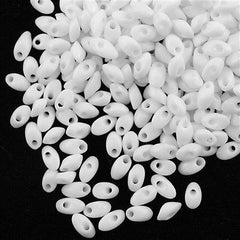 Miyuki Long Magatama Seed Bead Opaque White 8g Tube (402)