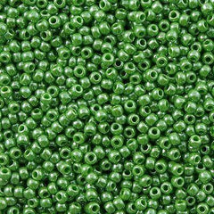 50g Toho Round Seed Bead 11/0 Opaque Luster Mint Green (130)