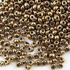 Miyuki 4mm Magatama Seed Bead Metallic Dark Bronze 23g Tube (457)