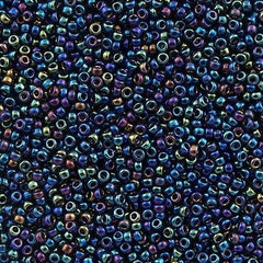 Miyuki Round Seed Bead 15/0 Metallic Purple Green Iris 2-inch Tube (455)