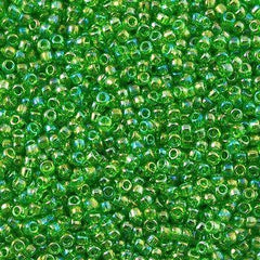 50g Toho Round Seed Bead 11/0 Transparent Light Green AB (167)