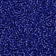 Miyuki Round Seed Bead 15/0 Dyed Semi Matte Silver Lined Violet 2-inch Tube (1647)