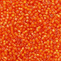 Miyuki Delica Seed Bead 11/0 Sunkist Inside Dyed Color White 2-inch Tube DB1777