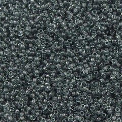 Toho Round Seed Bead 15/0 Transparent Smoke Gray 2.5-inch Tube (9B)