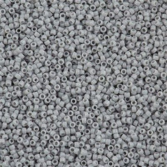 Toho Round Seed Bead 15/0 Opaque Gray 2.5-inch Tube (53)