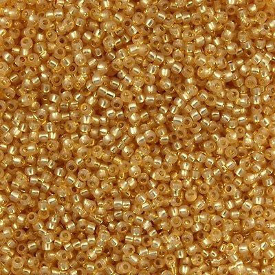 Toho Round Seed Bead 15/0 Silver Lined Goldenrod 2.5-inch Tube (2110)