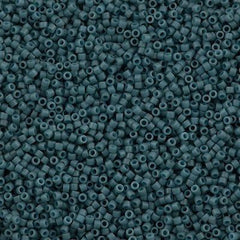 Miyuki Delica Seed Bead 11/0 Matte Opaque Dyed Blue Grey 2-inch Tube DB792