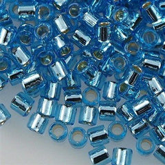 Miyuki Delica Seed Bead 8/0 Silver Lined Blue Topaz 6.7g Tube DBL44