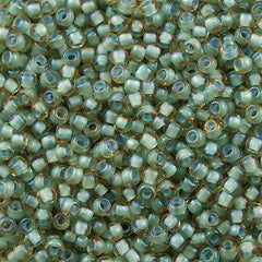 50g Toho Round Seed Beads 6/0 Inside Color Lined Sea Foam Topaz (952)