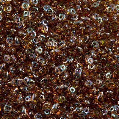 Super Duo 2x5mm Two Hole Beads Topaz Celsian 15g PA25-10060Z