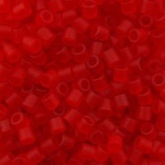 Miyuki Delica Seed Bead 8/0 Transparent Matte Red 6.7g Tube DBL745