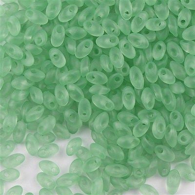 Miyuki 4mm Magatama Seed Bead Matte Sea Glass Green 23g Tube (2104F)