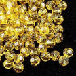 12 TRUE CRYSTAL 4mm Faceted Round Bead Light Topaz (226)