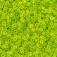 Toho Round Seed Bead 15/0 Transparent Matte Lime 2.5-inch Tube (4F)