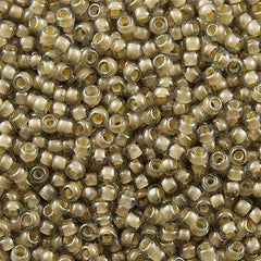 50g Toho Round Seed Beads 6/0 Inside Color Lined Sand Crystal (369)