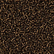 Miyuki Round Seed Bead 15/0 Matte Silver Lined Dark Topaz 2-inch Tube (5F)