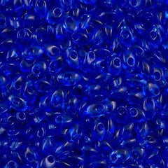 Miyuki Long Magatama Seed Bead Transparent Blue 8g Tube (150)