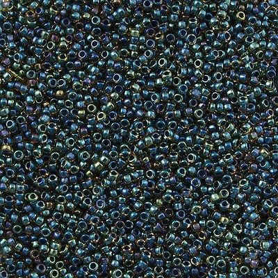 Toho Round Seed Bead 11/0 Inside Color Lined Navy Topaz 2.5-inch Tube (243)
