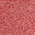 Toho Round Seed Bead 15/0 Inside Color Lined Coral AB 2.5-inch Tube (779)