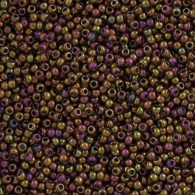 50g Toho Round Seed Beads 11/0 Dark Topaz Gold Luster (459)