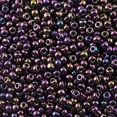 Toho Round Seed Bead 11/0 Metallic Plum Iris 2.5-inch Tube (85)