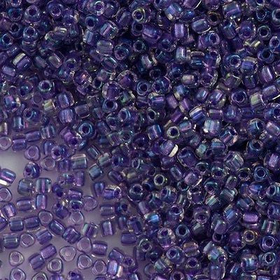 Miyuki Triangle Seed Bead 10/0 Inside Color Lined Lilac AB 10g (1138)