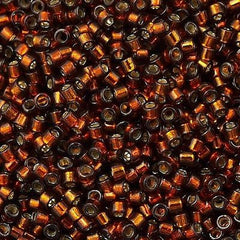 Miyuki Delica Seed Bead 11/0 Silver Lined Dyed Smoked Topaz 2-inch Tube DB612