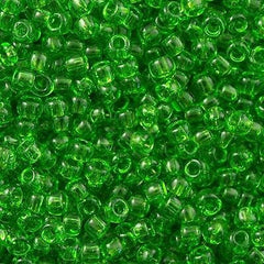 Toho Round Seed Bead 11/0 Transparent Green 2.5-inch Tube (7)