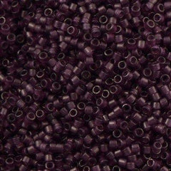25g Miyuki Delica Seed Bead 11/0 Matte Transparent Dark Amethyst DB782