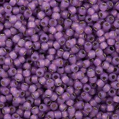 50g Toho Round Seed Bead 8/0 Silver Lined Milky Amethyst (2108)