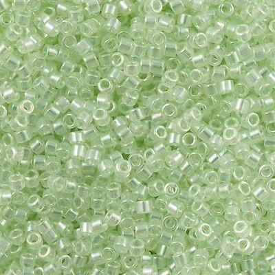 25g Miyuki Delica Seed Bead 11/0 Crystal Glazed Luster Light Lime DB1474