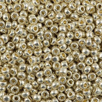 Toho Round Seed Beads 6/0 Permanent Finish Galvanized Aluminum 2.5-inch tube (558PF)