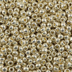 Toho Round Seed Beads 6/0 Permanent Finish Galvanized Aluminum 2.5-inch tube (558PF)