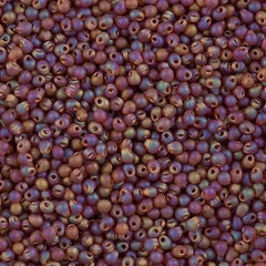 Tiny Miyuki Drop Seed Bead Dark Amber AB 9g Tube (134FR)