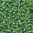 50g Miyuki Round Seed Bead 11/0 Light Blue Lined Topaz (375)