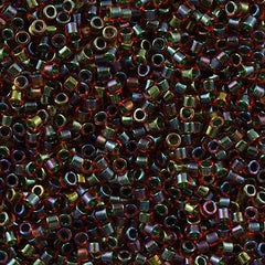 25g Miyuki Delica seed bead 11/0 Peridot Inside Dyed Color Ruby DB1741