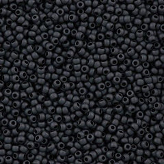 50g Toho Round Seed Beads 11/0 Opaque Matte Gun Metal (611)