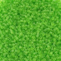 Miyuki Delica Seed Bead 11/0 Matte Transparent Dark Peridot 2-inch Tube DB1266