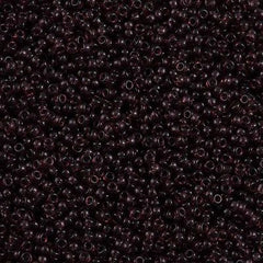 Miyuki Round Seed Bead 11/0 Transparent Dark Amethyst 22g Tube (153)