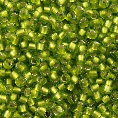 50g toho Round Seed Bead 8/0 Silver Lined Transparent Lime (24F)