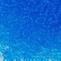 Toho Round Seed Bead 15/0 Transparent Medium Aqua 2.5-inch Tube (3B)