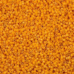 Miyuki Delica Seed Bead 11/0 Opaque Dyed Squash 2-inch Tube DB651