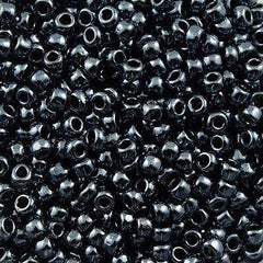 50g Toho Round Seed Beads 6/0 Metallic Hematite (81)