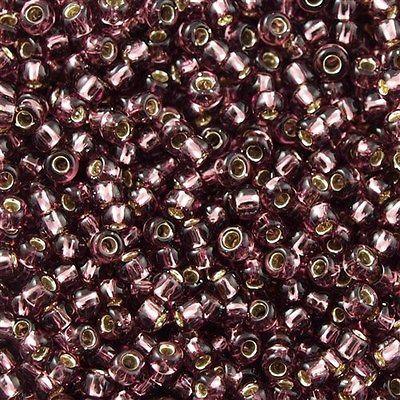 50g toho Round Seed Bead 8/0 Silver Lined Medium Amethyst (26B)